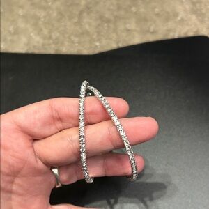 Elegant Silver hoop earrings